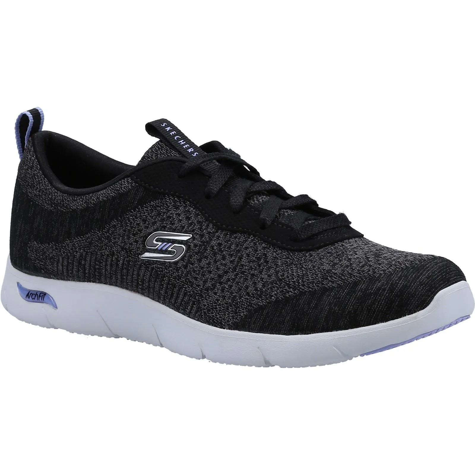 Women's Wide Fit Skechers 104272 Arch Fit Refine Sneakers -  Black/White