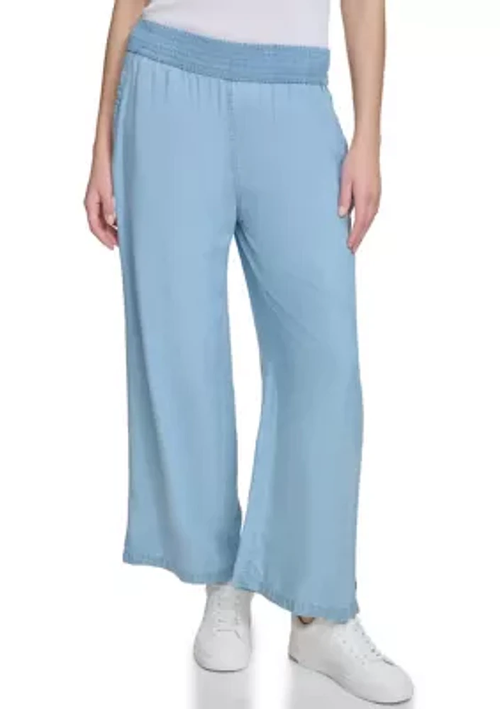 Women's Pull On Tencel Wide Leg Pants