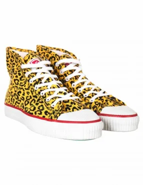 x Warrior Hi Trainers - Leopard Energy Yellow